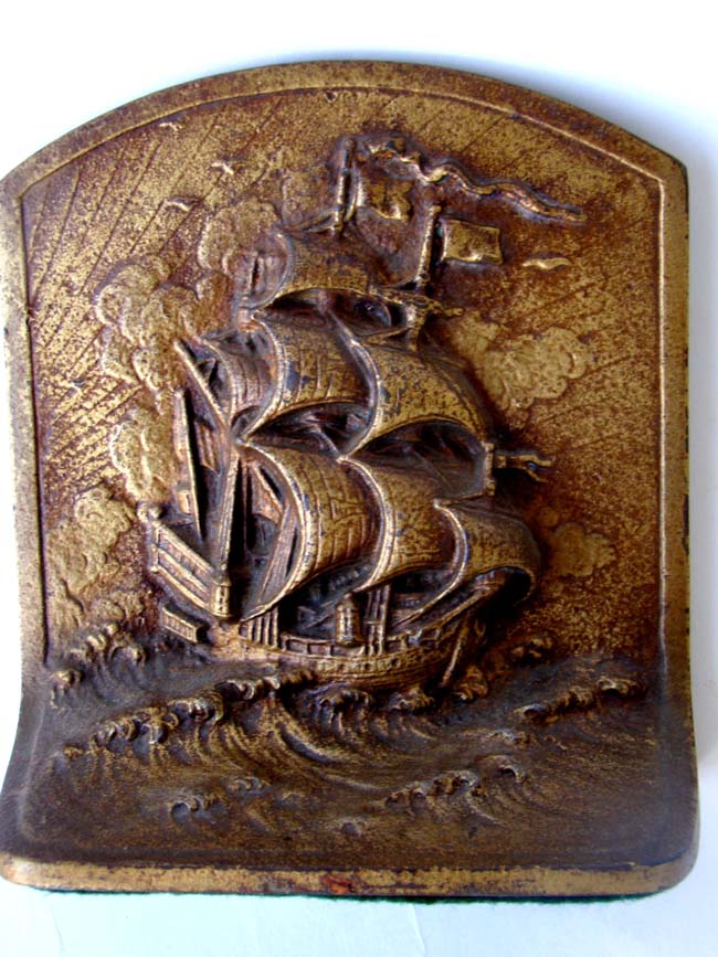 A classic pair of Ship Bookends circa 1920 — image 2
